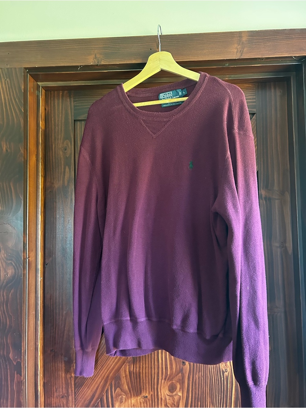 Ralph Lauren Men's Wine Crewneck Sweater